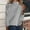 Gray, variant on Womens Sweaters Solid Color Raglan Sleeve Thickened High Neck Loose Wool Base Layer Casual Lazy Style Tops