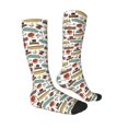 thumbnail image 3 of Fotbe Art Of Living print Women's Men's Novelty Crew Socks Cotton Socks Knee High Socks for Walking,Running,Nurses,Pregnancy, 3 of 8