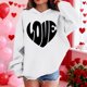 thumbnail image 4 of Sudadera con capucha y estampado de corazón de San Valentín, sudadera de manga larga para niños y niñas, chaqueta para niñas de talla mediana y grande., 4 of 7