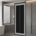 thumbnail image 3 of Black Geometric Window Privacy Film, Country Farm Traditional Chinese Tile Static Cling UV Sun Blocking Heat Control Window Tint, Non-Adhesive One Way Windows Privacy Cover 29.5''x78.7'', 3 of 7
