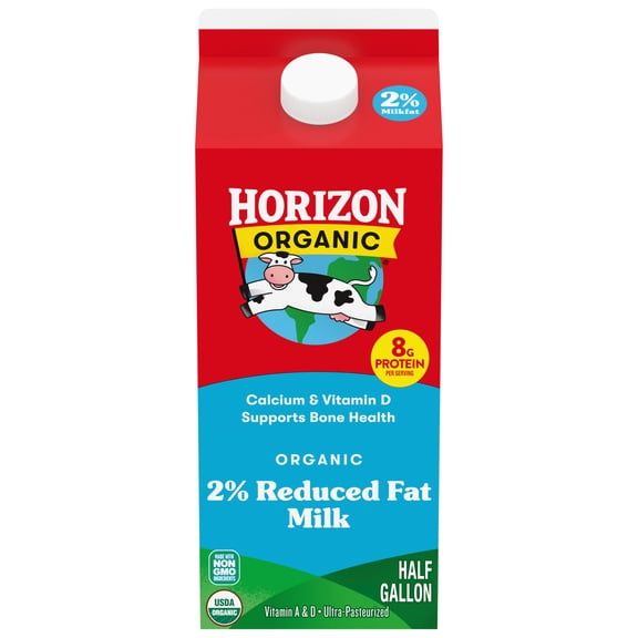 Horizon Organic Vitamin D 2 Percent Milk, Vitamin D Reduced Fat, 64 fl oz Carton