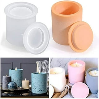 Cylinder Candle Molds for Candle Making,4 Pcs Pillar Casting Silicone Molds  for Resin Casting, Soap, Flower Specimen, Insect Specimen, Clay Craft