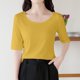 thumbnail image 2 of Mujeres Manga Corta Tops Impresión Casual Cuello Redondo, Blusa de Moda para Todo el Uso de Fiesta de Temporada, 2 of 3