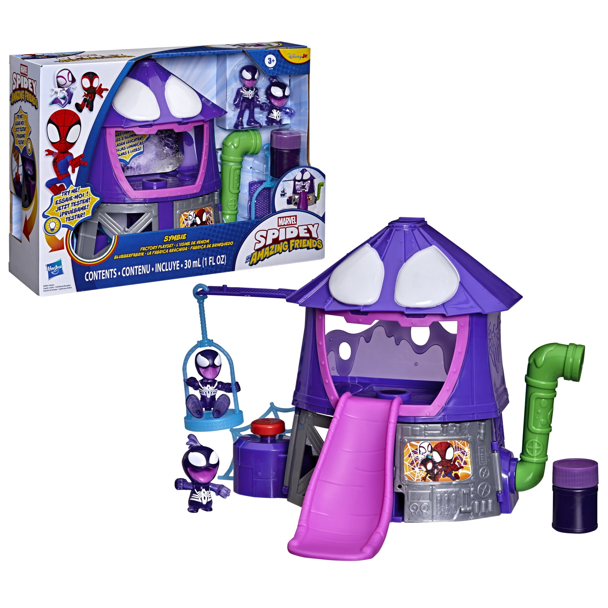 Marvel Spidey and his Amazing Friends Symbie Factory Playset, Ages 3 and Up