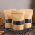 thumbnail image 2 of 50 Pcs Brown Paper Bags Stand Up Pouches Kraft Bags Coffee Bags Cookie Bags Sealable Bags For Packaging, 2 of 3