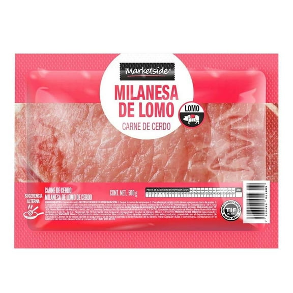 Milanesa de lomo de cerdo Marketside 500 g