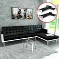 thumbnail image 2 of vidaXL Sofa Bed Sleeper Sectional Sofa Bed L Shaped Couch Artificial Leather, 2 of 18