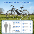 thumbnail image 3 of Xathquia 26" Electric Bike for Adults, 1500W Peak Ebike, 25MPH Electric Bicycle with 48V Removable Battery, 65 Miles Range, 7-Speed Mountain E-Bike, 3 of 8
