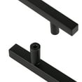 thumbnail image 4 of 1 Pack Knobelite Matte Black Cabinet Handles 7-1/2Inch(192MM) Holes Spacing Cabinet Knobs Stainless Steel T Bar Kitchen Cabinet Pulls Square Hardware Pulls for Closet Dresser Drawer, 4 of 5