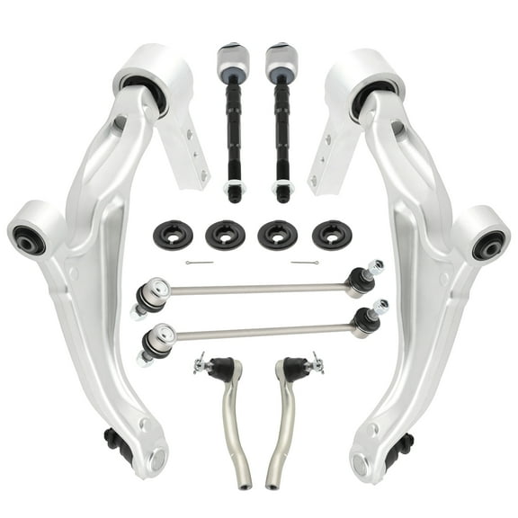 maXpeedingrods 8Pc Front Lower Control Arms for 2009-2015 Honda Pilot, Suspension Kit w/Ball Joints Sway Bar Links Outer & Inner Tie Rods