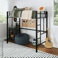 thumbnail image 2 of Your Zone Brittain Twin Metal Loft Bed, Black, 2 of 18