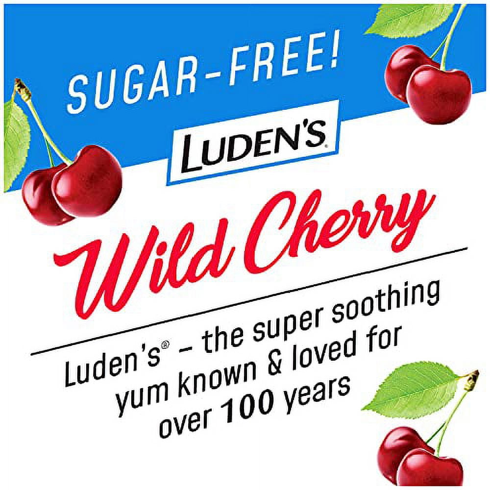 Luden’s Sugar Free Wild Cherry Throat Drops 25 Count 6 Pack