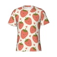 thumbnail image 3 of Naloa Hand Drawn Strawberry Men's T-Shirt Sport T-shirt Men's Basic Tee Casual Men's Shirt, Round Neck, Short Sleeves - X-Large, 3 of 5