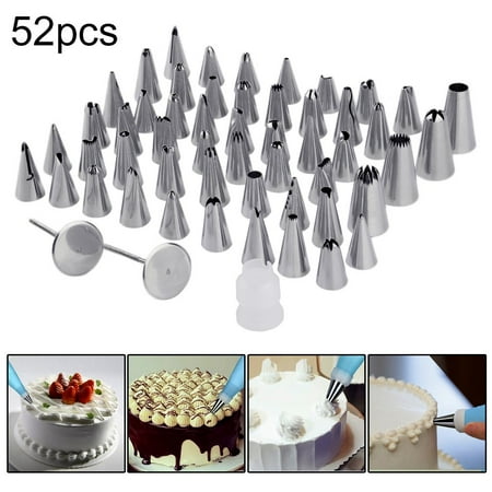 52 Pcs Sugar Fondant Dessert Cake Icing Piping Nozzles Tips Cake