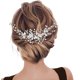 thumbnail image 5 of Accesorios para el cabello de boda con perlas de diamantes de imitación para novia y dama de honor, color plateado, 5 of 5