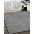 thumbnail image 3 of Ahgly Tapis Rond Lavable en Machine Intérieur Transitionnel Gris Foncé, 3 Pieds Rond, 3 of 7