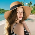 thumbnail image 5 of Under $1 PEONAVET Sun Hat Women's Straw Beach Hat Summer Hat Folding Sun Hat Travel Sun Hat Sun Protection, 5 of 6