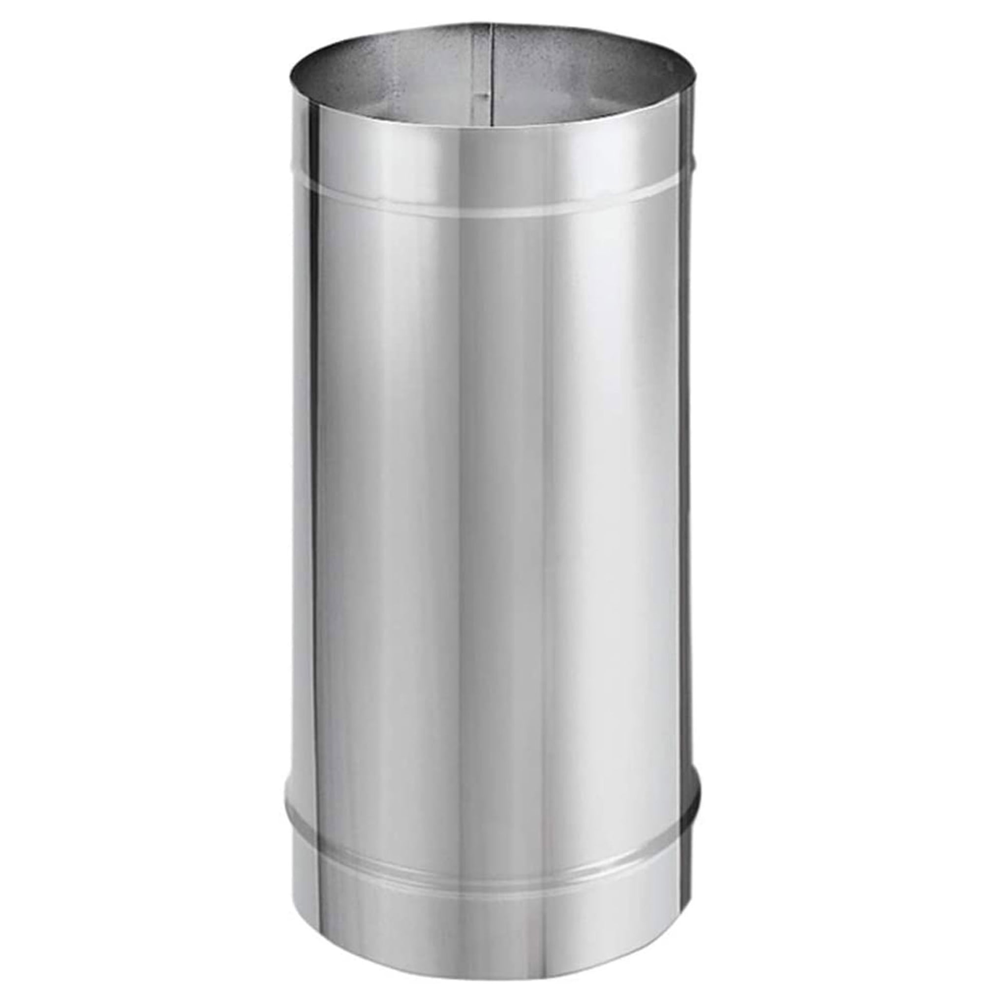 DuraVent DuraBlack 12 x 6 Inch Stainless Steel Single Wall Stove Pipe