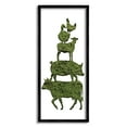 thumbnail image 2 of Stupell Industries Farm Animal Stack Green Grass Pattern Silhouette Modern Painting Gray Framed Art Print Wall Art, 13 x 30, Design by Daphne Polselli, 2 of 5