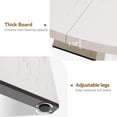 thumbnail image 2 of PYY 47.2" Round Dining Table for 4-6 People, Mid-Century Modern Kitchen Table with Sturdy Wooden Legs & Premium MDF Top, Antique White Circle Dining Room Furniture for Small Space, 2 of 8