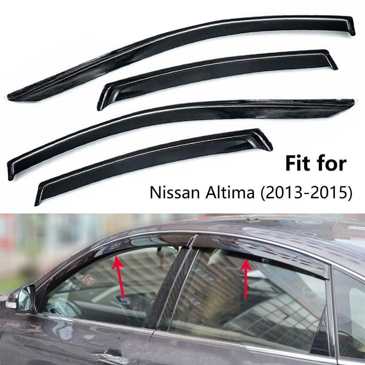 Fit for Nissan Altima 2013 2015 Window Vent Visor Rain Deflector Sun Guard 4 Pcs Walmart