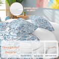 thumbnail image 3 of Blue Paisley Bedding 3 Piece Duvet Cover Set California King, Ethnic Abstract Art Vintage Soft Microfiber Comforter Cover with Zipper Closure & Pillowcases, Wrinkle & FadeResistant Quilt Cover, 3 of 9