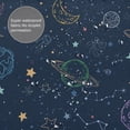 thumbnail image 4 of DouZhe Outer Space Planet Stars Pattern Shower Curtain, Waterproof Bath Curtains for Bathroom Decorations, 72 x 72 inches, 4 of 7