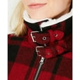 thumbnail image 3 of Coffee Shop Juniors Women's Faux-Fur-Collar Plaid Jacket, Red/Black Large - NEW, 3 of 4