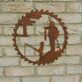 thumbnail image 3 of D-GROEE Fathers Day Door Decorations, Fishing Pattern Metal Round Hanging Wreath for Home Deco, 3 of 7