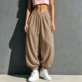 thumbnail image 4 of Khunlpohl Elastic Waist Sweatpants for Womens Drawstring Casual Loose Joggers Pants Plain Trendy Workout Sports Trousers with Pockets, 4 of 9