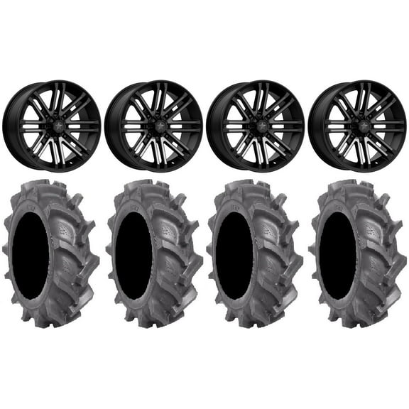 MSA Black Rogue 16" UTV Wheels 31" BKT AT 171 Tires Polaris RZR XP 1000 / PRO XP / Ranger XP 900/1000