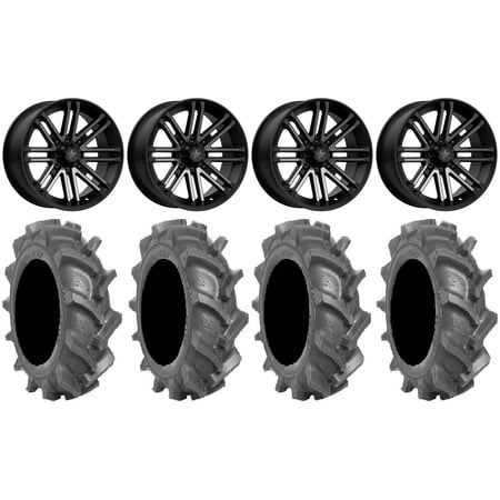 MSA Black Rogue 16 UTV Wheels 31 BKT AT 171 Tires Can-Am Maverick X3 / Honda Pioneer 1000 / Talon