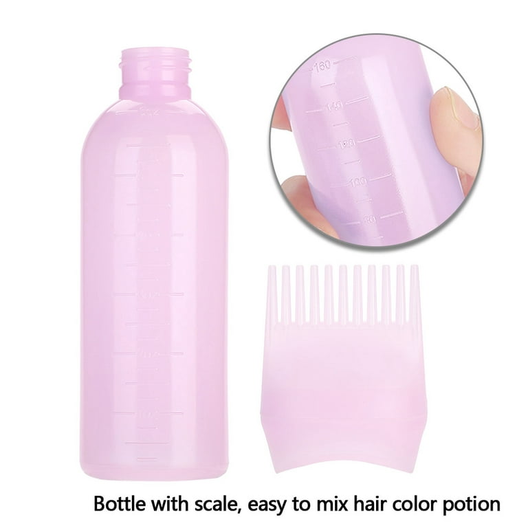 3 Pack Root Comb Applicator Bottle Hair Dye Applicator Brush Applicator  Flacon avec échelle graduée