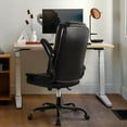 thumbnail image 5 of VITESSE Ergonomic Office Chair with Flip-up Armrests, Big and Tall Leather Executive Office Chair, High Back Lumbar Support Home Computer Desk Chair, Heavy and Duty Computer Chair (Black), 5 of 14