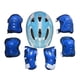 thumbnail image 1 of Juego de 7 piezas de protección para casco de bicicleta para niños, coderas, rodilleras, equipo de patinaje, casco de monopatín para montar en Azul claro, 1 of 7