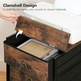 thumbnail image 5 of 3-Drawer Mobile File Cabinet, Vertical Filing Cabinet, Under Desk Cart with Drawers for Home Office, Rolling Printer Stand, A4/Letter-Sized, Fabric Drawer, Rustic Brown BF30WJ01, 5 of 18
