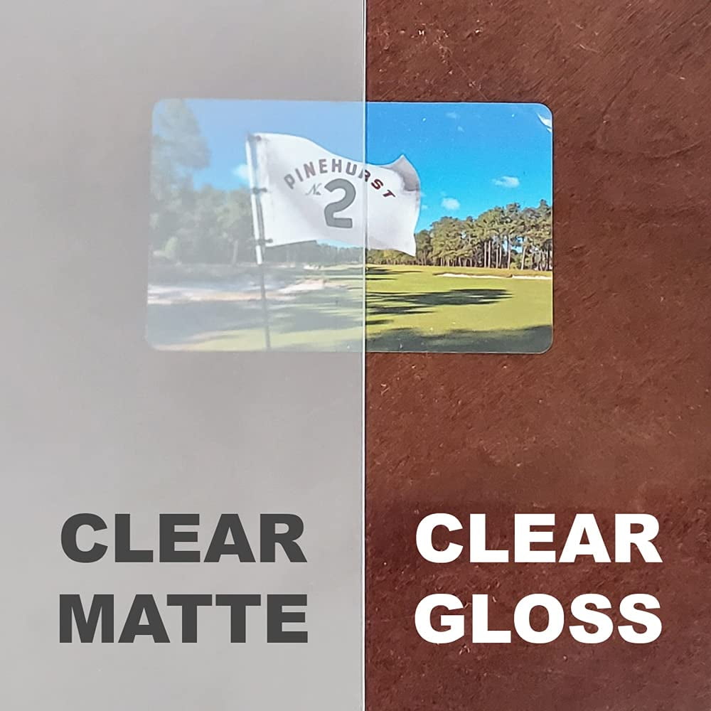 Superior Graphic Supplies Clear Matte/Matte Rigid Vinyl Sheet - .010 inches (10mil) Thickness x 11 inches Wide x 17 inches Long for DIY, Display, Projects, Prints and Crafts, Pack of 10