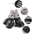 thumbnail image 3 of 4 protectores de patas, zapatos impermeables para perros, botas protectoras para perros, calcetines ajustables antideslizantes de algodón negro para perros pequeños y medianos (M, 3 of 5