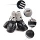 thumbnail image 3 of 4 protectores de patas, zapatos impermeables para perros, botas protectoras para perros, calcetines ajustables antideslizantes de algodón negro para perros pequeños y medianos (M, 3 of 5