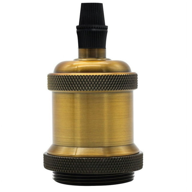 Portalámparas retro Portalámparas antiguo Casquillo E26/E27 de aluminio anodizado Accesorios para lámparas (A)