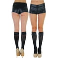 thumbnail image 5 of ToBeInStyle Women's Opaque Knee High w/ Satin Bow - Black/Black, 5 of 5