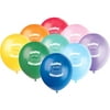12" Latex Cake Happy Birthday Balloons, Assorted 6ct