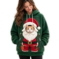 thumbnail image 3 of Aihuaihua Christmas Pet Pouch Hoodie, Cat Pouch Hoodie Unisex Christmas Sweatshirt Oversized Dog Cat Holder Carrier Front Large Pouch Pullover Top Christmas Gift for Women Men, 3 of 5