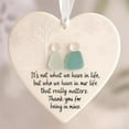 thumbnail image 2 of Heart-Shaped Sea Glass Friendship Decor - Handmade Glass Wall Art with Inspirational Quotes, Unique Christmas Tree & Valentine’s Day Ornaments for Home Garden Party Decor 2026，1pcs, 2 of 7