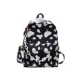 thumbnail image 3 of Bolsa Mochila escolar informal de nailon con estampado de vaca, mochilas de viaje para estudiantes (negro) Likrtyny Para Estrenar, 3 of 8