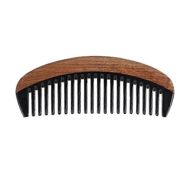 Hair Comb - Wide Tooth Wooden Detangling Comb for Curly Hair - No Static Sandalwood Buffalo Horn Com