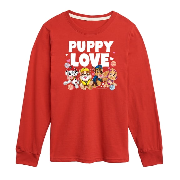 Paw Patrol - Puppy Luv - Toddler And Youth Long Sleeve Graphic T-Shirt