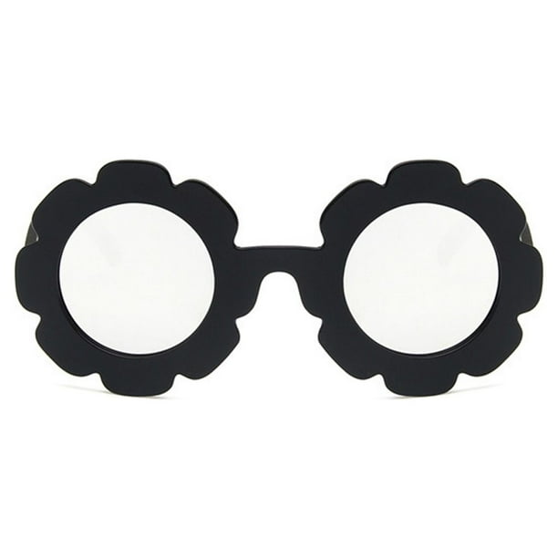 Qarigey Gafas para niños Gafas de girasol Adorables Accesorios de ropa de moda Estilo para protección de ojos Negro Blanco Plata Type3 NO3