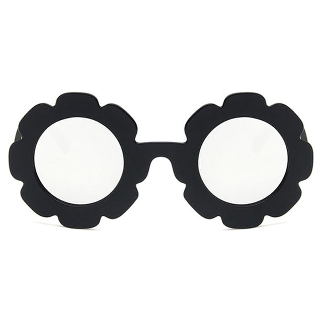 Qarigey Gafas para niños Gafas de girasol Adorables Accesorios de ropa de moda Estilo para protección de ojos Negro Blanco Plata Type3 NO3