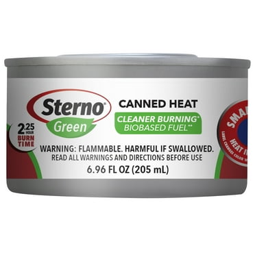 Sterno 2.25 Hour Canned Heat Ethanol Gel Chafing Fuel, USDA Certified Bio-Based, UL Validated, 6.1oz
